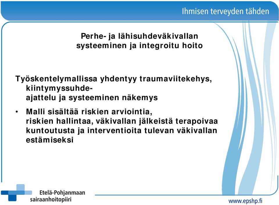 systeeminen näkemys Malli sisältää riskien arviointia, riskien hallintaa,