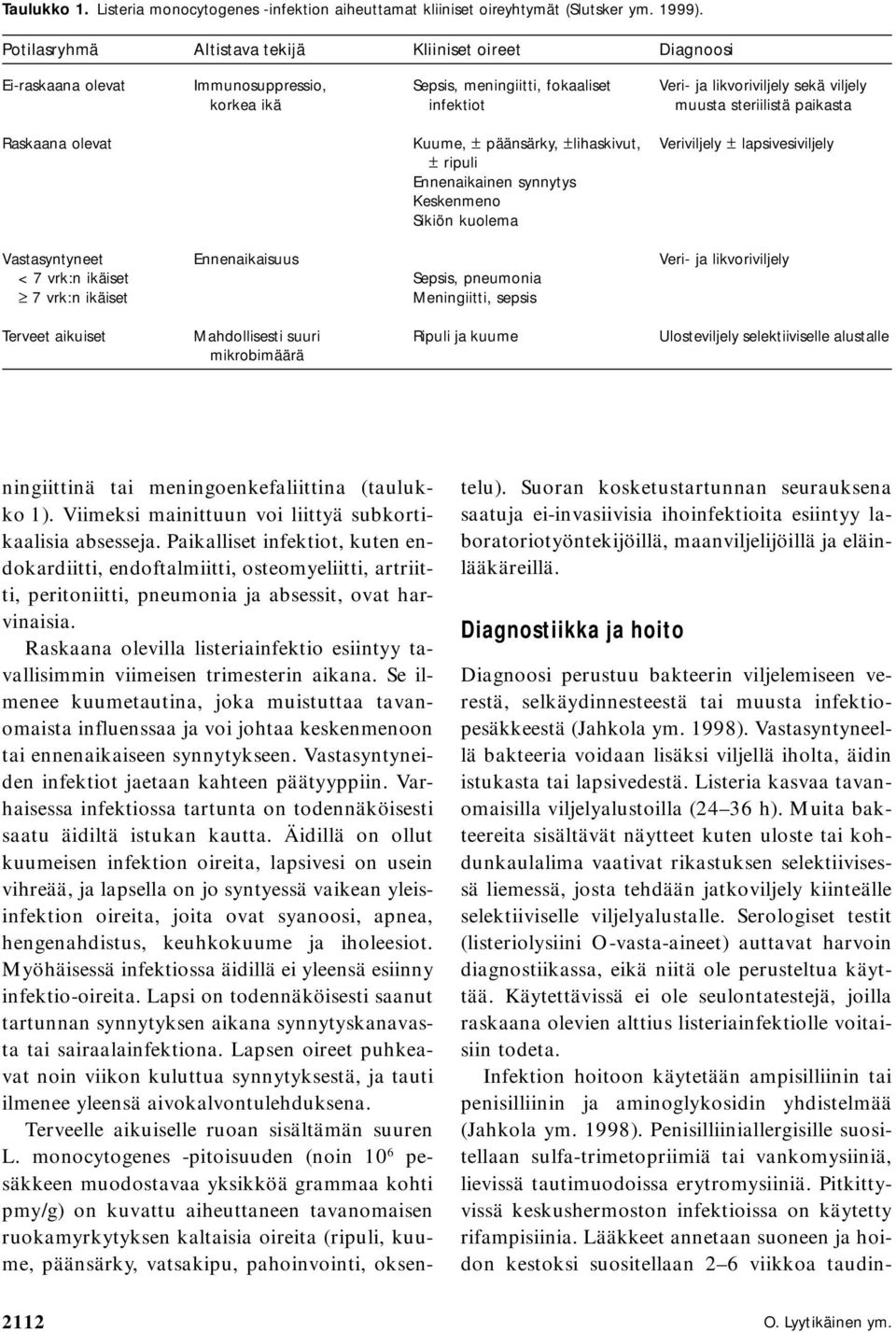 steriilistä paikasta Raskaana olevat Kuume, ± päänsärky, ±lihaskivut, Veriviljely ± lapsivesiviljely ± ripuli Ennenaikainen synnytys Keskenmeno Sikiön kuolema Vastasyntyneet Ennenaikaisuus Veri- ja