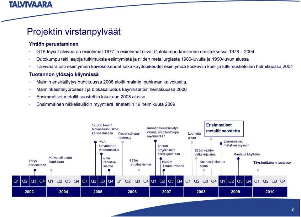 ylösajo käynnissä Malmin ensiräjäytys huhtikuussa 2008 aloitti malmin louhinnan kaivoksella.