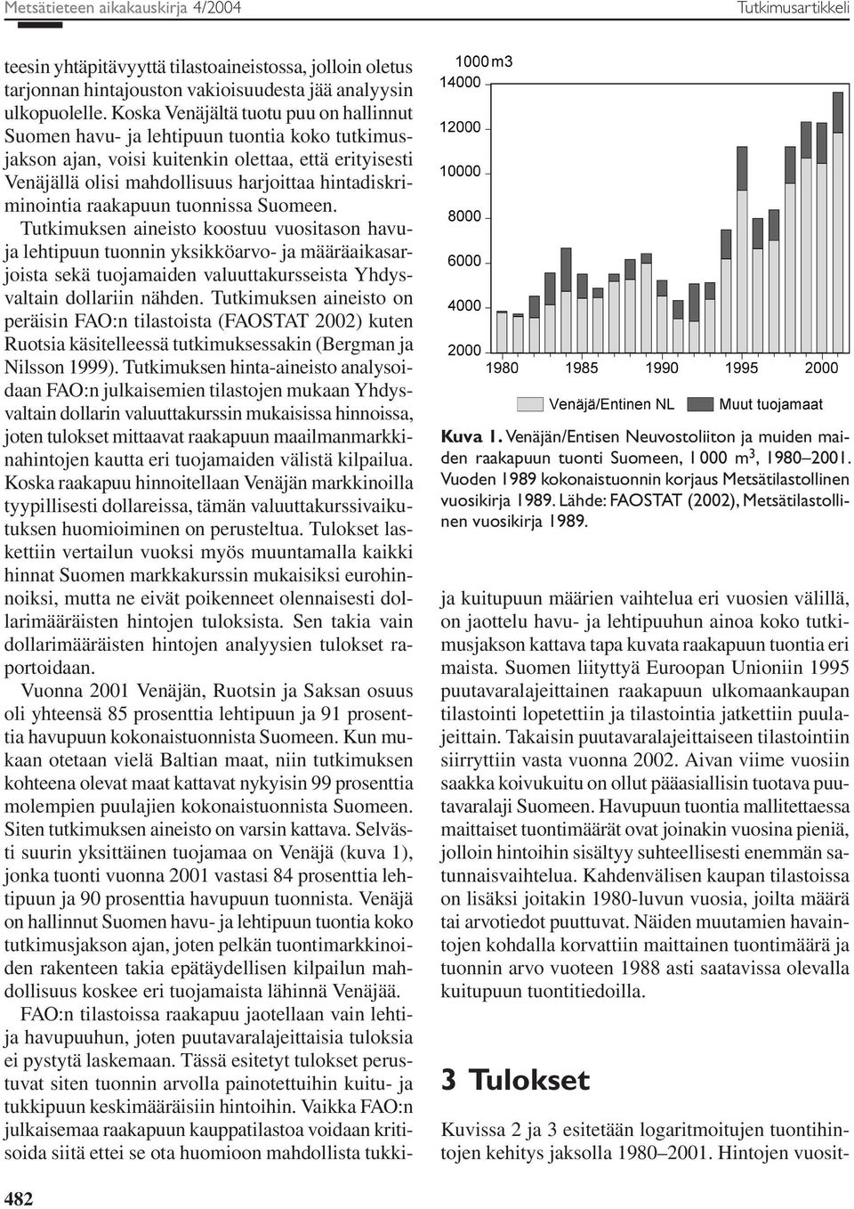 hintadiskriminointia raakapuun tuonnissa Suomeen.