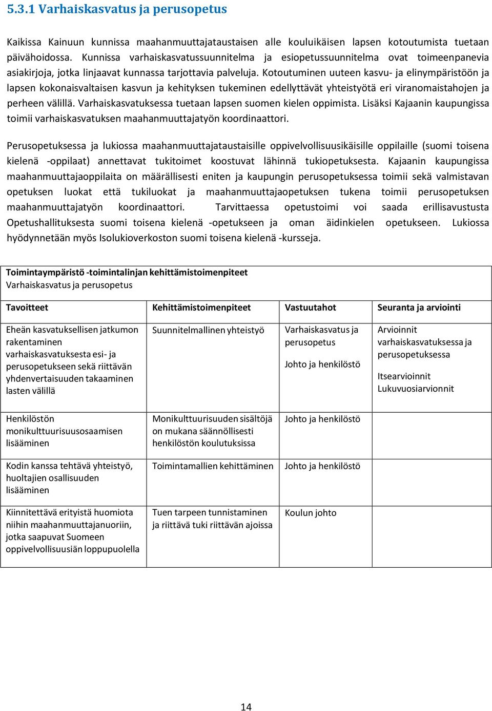 Kotoutuminen uuteen kasvu- ja elinympäristöön ja lapsen kokonaisvaltaisen kasvun ja kehityksen tukeminen edellyttävät yhteistyötä eri viranomaistahojen ja perheen välillä.