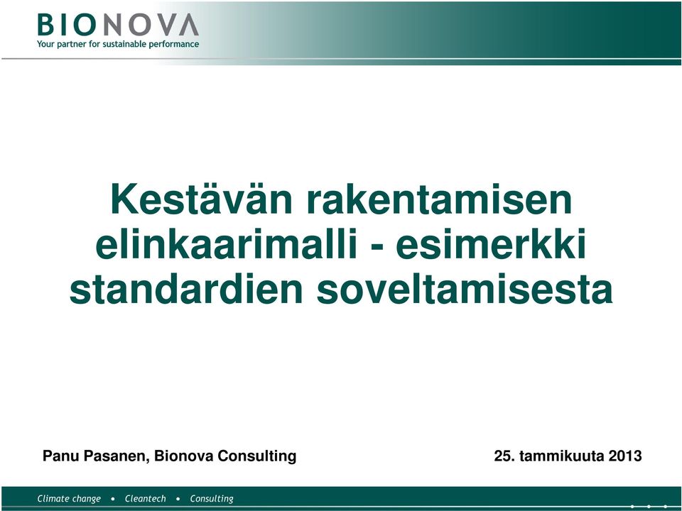 standardien soveltamisesta Panu