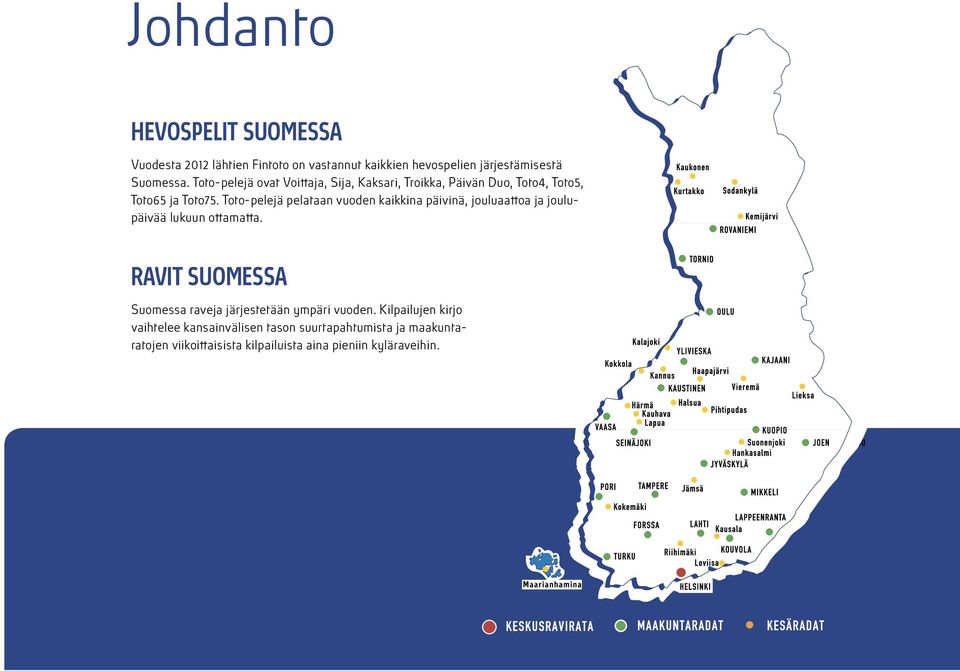 Toto-pelejä pelataa vuode kaikkia päiviä, jouluaattoa ja joulupäivää lukuu ottamatta.