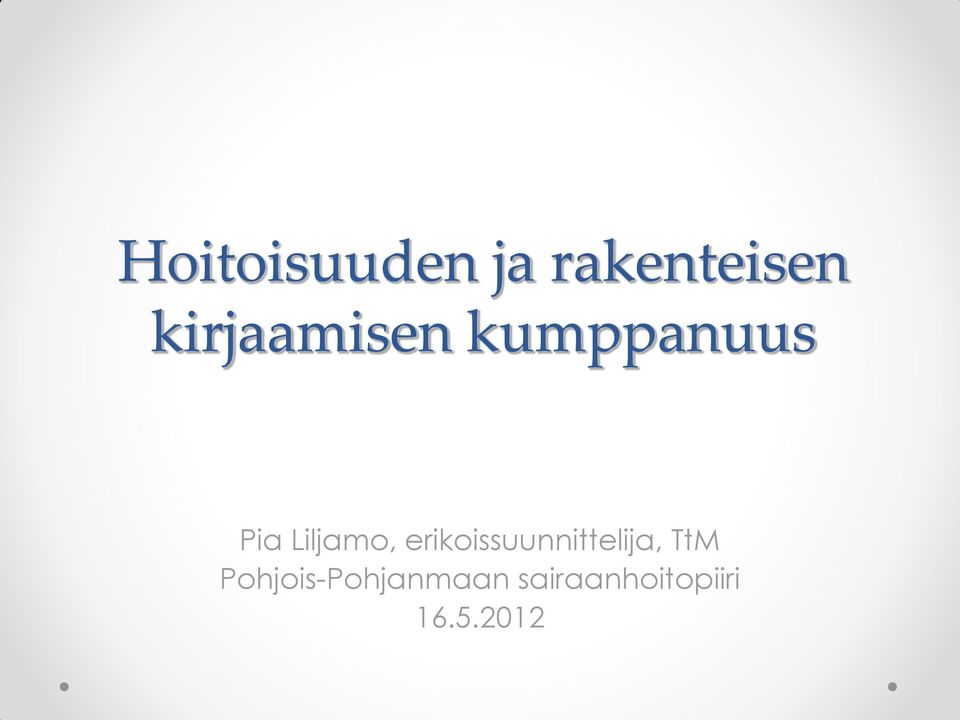 Liljamo, erikoissuunnittelija,