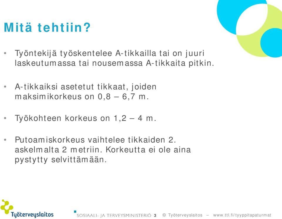 A-tikkaita pitkin.