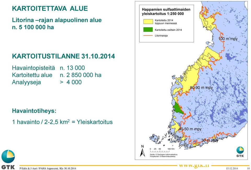 13 000 Kartoitettu alue n.