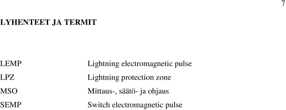 Lightning protection zone Mittaus-,
