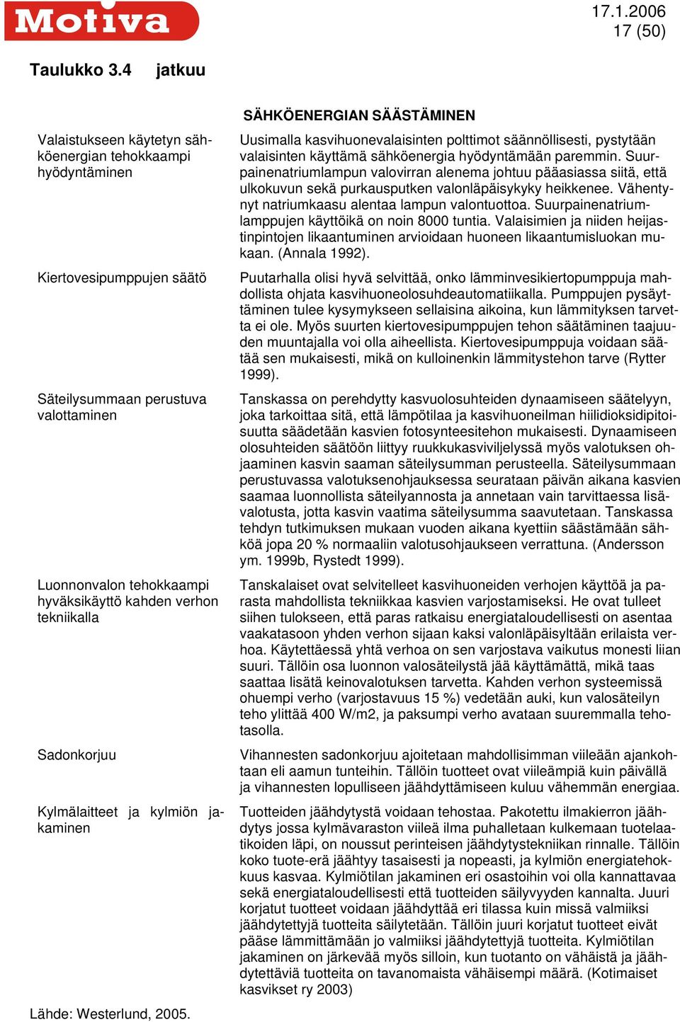 tekniikalla Sadonkorjuu Kylmälaitteet ja kylmiön jakaminen Lähde: Westerlund, 2005.