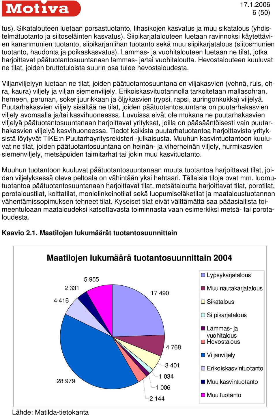 Lammas- ja vuohitalouteen luetaan ne tilat, jotka harjoittavat päätuotantosuuntanaan lammas- ja/tai vuohitaloutta.