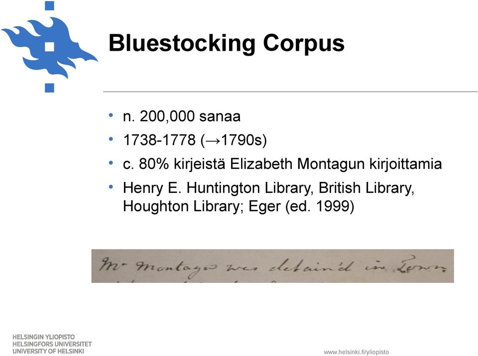 80% kirjeistä Elizabeth Montagun kirjoittamia