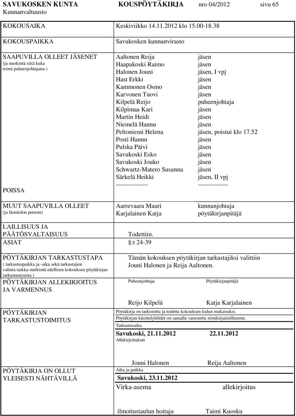 Hst Erkki Kmmonen Osmo Krvonen Tuovi Kilpelä Reijo Kilpim Kri Mrtin Heidi Niemelä Hnnu Peltoniemi Helen Posti Hnnu Pulsk Päivi Svukoski Esko Svukoski Jouko Schwrtz-Mtero Susnn Särkelä Heikki