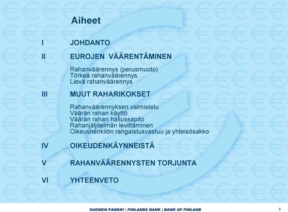 hallussapito Rahanjäljitelmän levittäminen Oikeushenkilön rangaistusvastuu ja yhteisösakko IV V VI