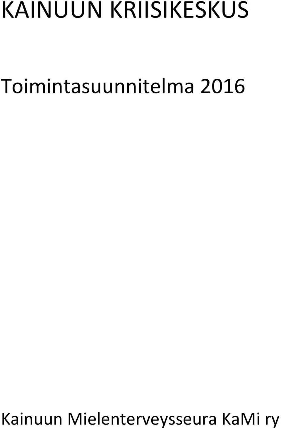 Toimintasuunnitelma