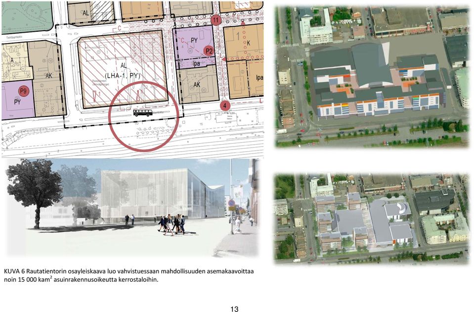 asemakaavoittaa noin 15 000 kam 2