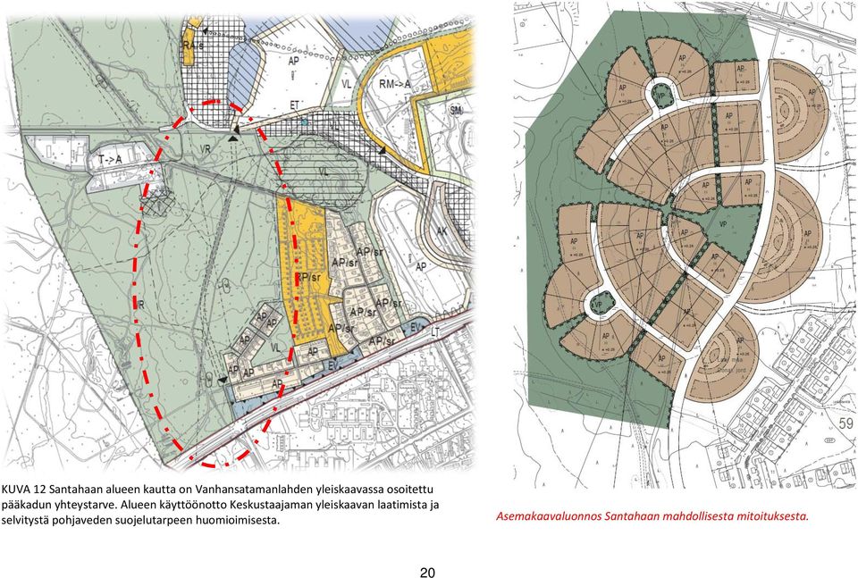 Alueen käyttöönotto Keskustaajaman yleiskaavan laatimista ja