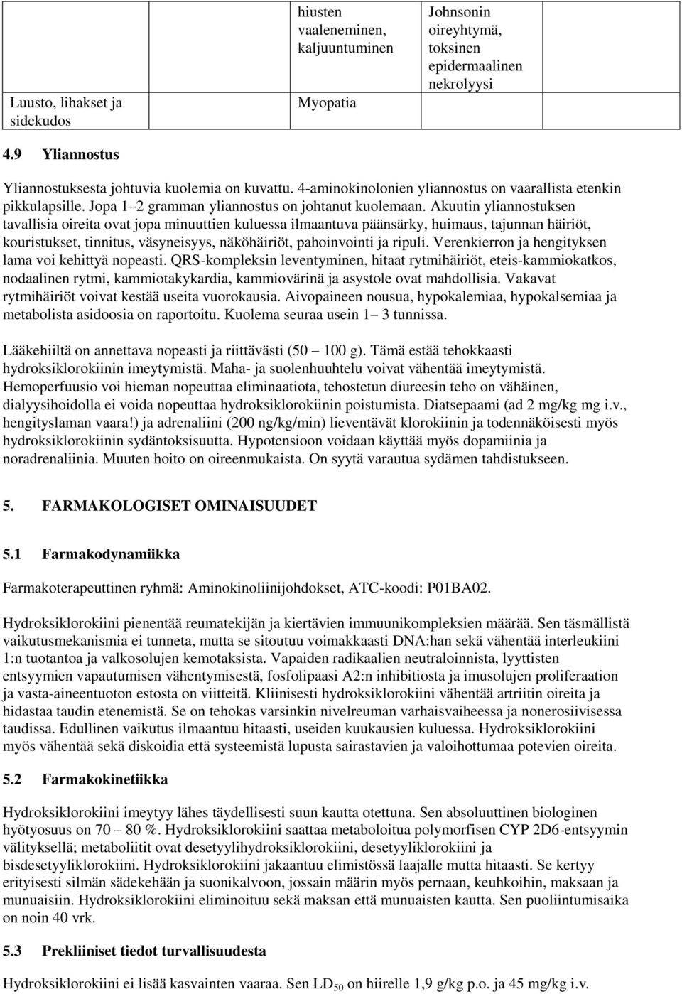 Akuutin yliannostuksen tavallisia oireita ovat jopa minuuttien kuluessa ilmaantuva päänsärky, huimaus, tajunnan häiriöt, kouristukset, tinnitus, väsyneisyys, näköhäiriöt, pahoinvointi ja ripuli.