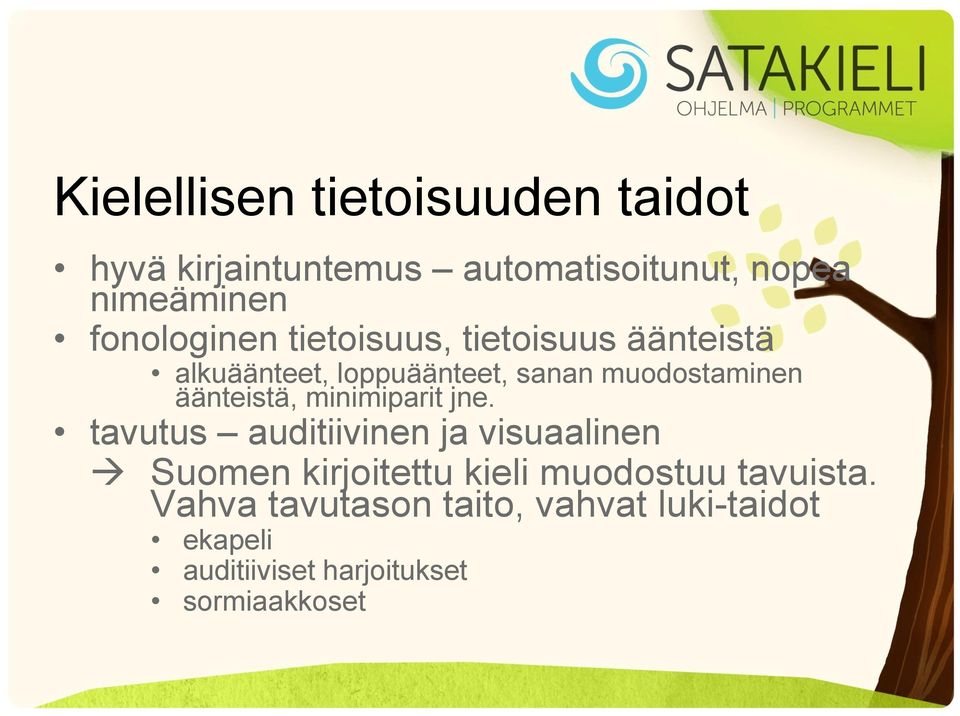 äänteistä, minimiparit jne.