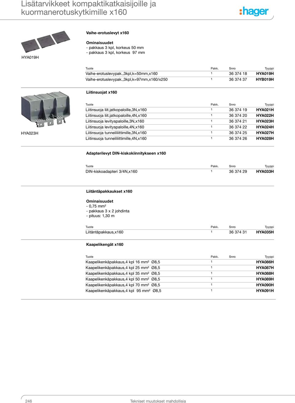 jatkopaloille,3n,x160 1 36 374 19 HYA021H Liitinsuoja liit.