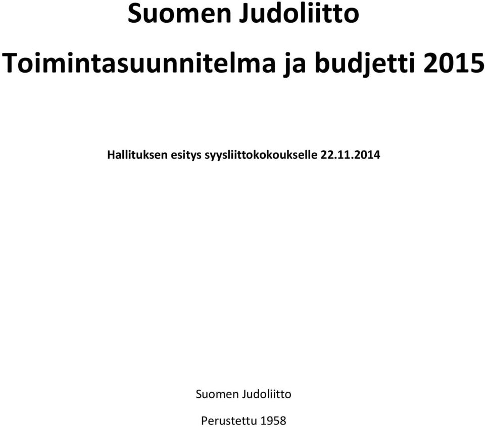 2015 Hallituksen esitys