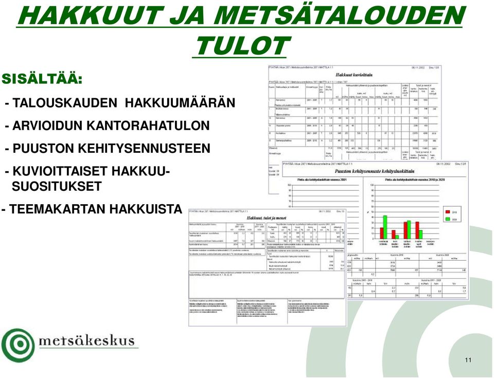 KANTORAHATULON - PUUSTON KEHITYSENNUSTEEN -