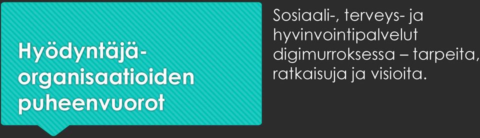 ja hyvinvointipalvelut
