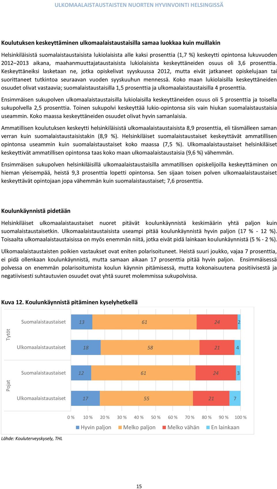 Keskeyttäneiksi lasketaan ne, jotka opiskelivat syyskuussa 2012, mutta eivät jatkaneet opiskelujaan tai suorittaneet tutkintoa seuraavan vuoden syyskuuhun mennessä.