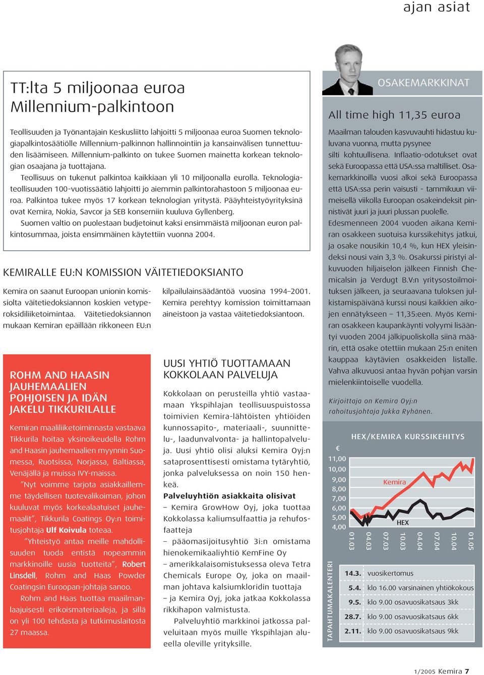 Teollisuus on tukenut palkintoa kaikkiaan yli 10 miljoonalla eurolla. Teknologiateollisuuden 100-vuotissäätiö lahjoitti jo aiemmin palkintorahastoon 5 miljoonaa euroa.