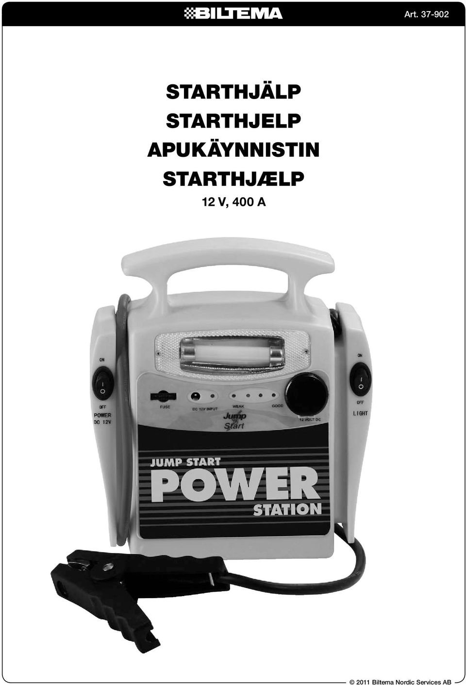 STARTHJÆLP 12 V, 400 A