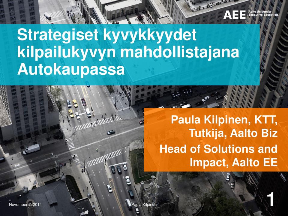KTT, Tutkija, Aalto Biz Head of Solutions