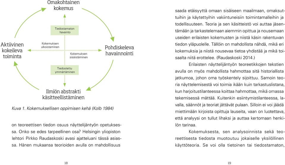 Helsingin yliopiston lehtori Pirkko Raudaskoski avasi ajatteluani tässä asiassa.