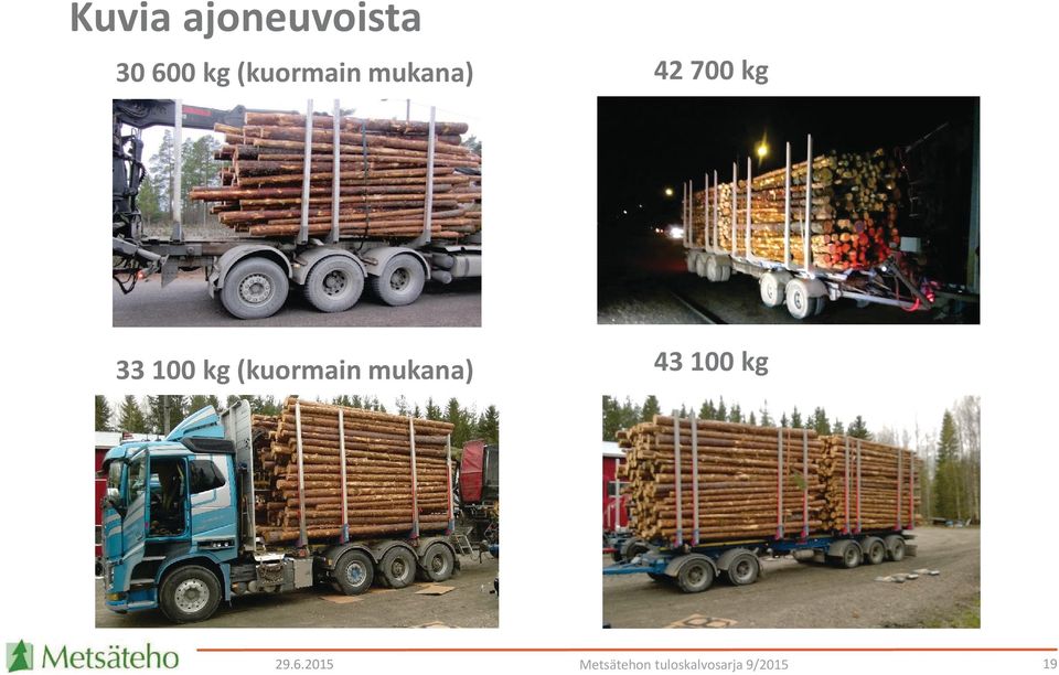 kg (kuormain mukana) 43 100 kg 29.6.