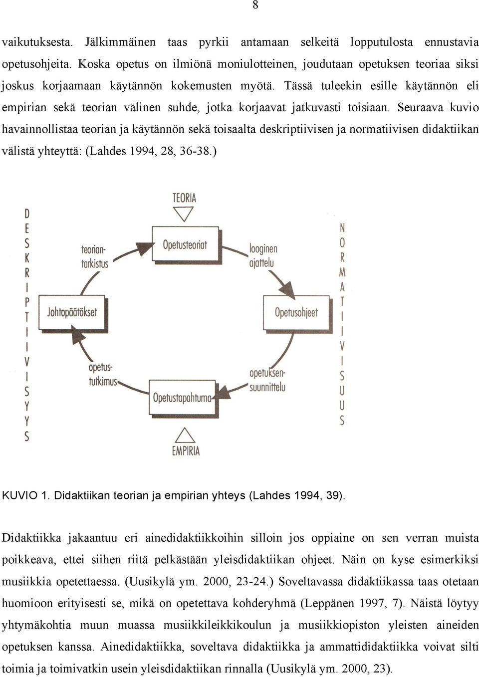 Tässä tuleekin esille käytännön eli empirian sekä teorian välinen suhde, jotka korjaavat jatkuvasti toisiaan.