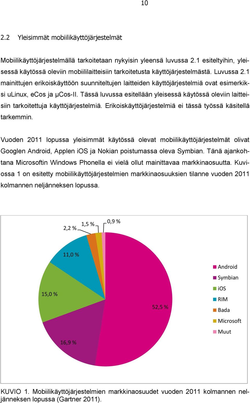 1 mainittujen erikoiskäyttöön suunniteltujen laitteiden käyttöjärjestelmiä ovat esimerkiksi ulinux, ecos ja µcos-ii.