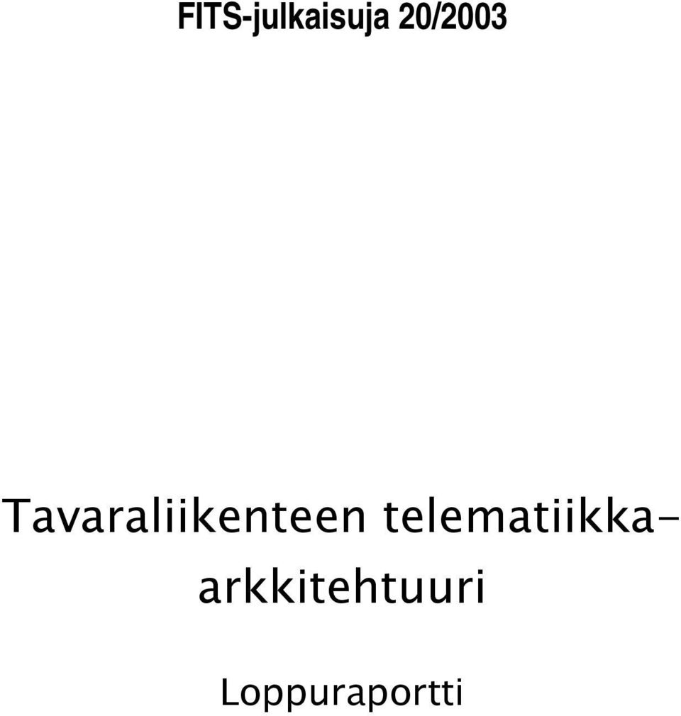 Tavaraliikenteen