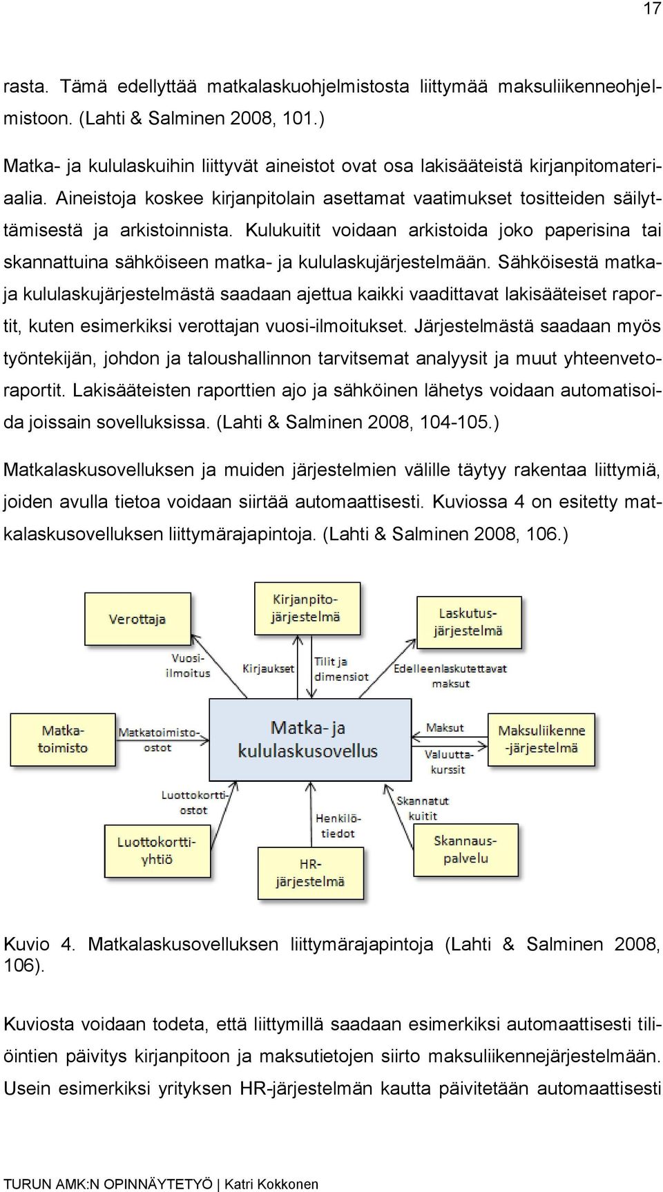 Kulukuitit voidaan arkistoida joko paperisina tai skannattuina sähköiseen matka- ja kululaskujärjestelmään.