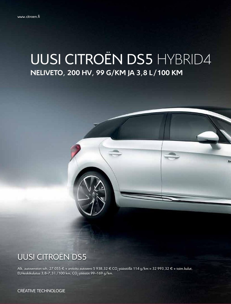 UUSI CITROËN DS5 Alk. autoveroton svh.