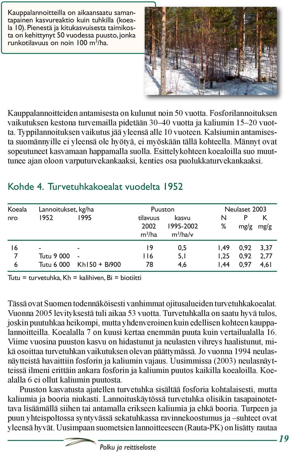 Fosforilannoituksen vaikutuksen kestona turvemailla pidetään 30 40 vuotta ja kaliumin 15 20 vuotta. Typpilannoituksen vaikutus jää yleensä alle 10 vuoteen.