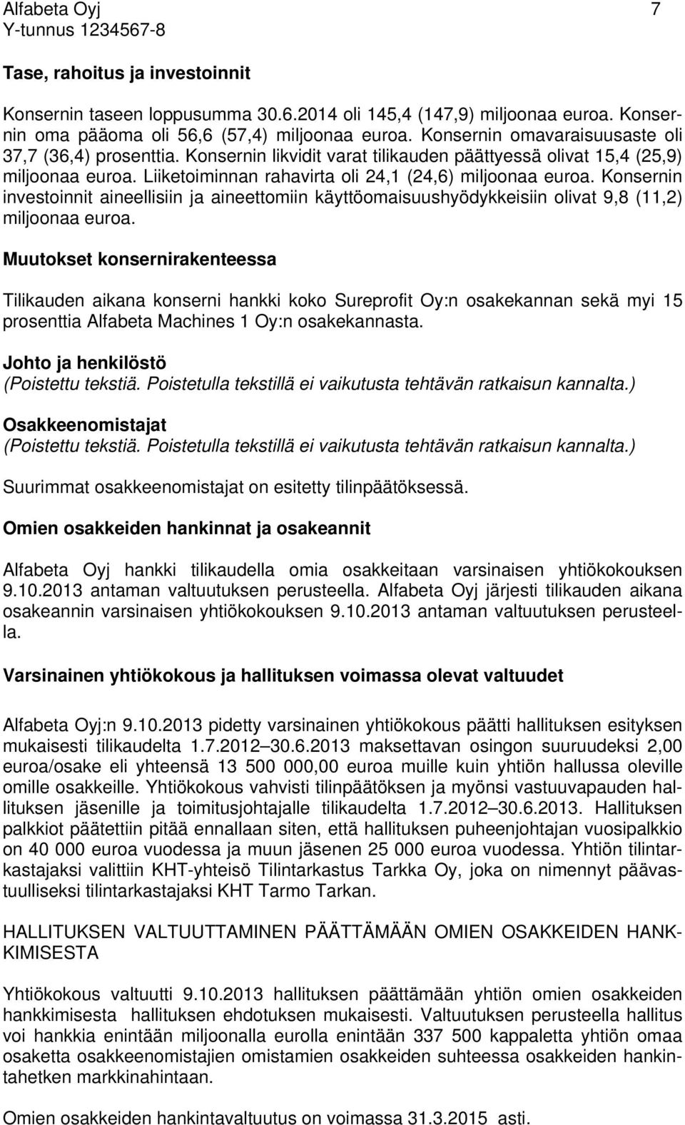 Konsernin investoinnit aineellisiin ja aineettomiin käyttöomaisuushyödykkeisiin olivat 9,8 (11,2) miljoonaa euroa.