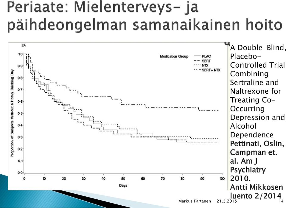 Depression and Alcohol Dependence Pettinati, Oslin,