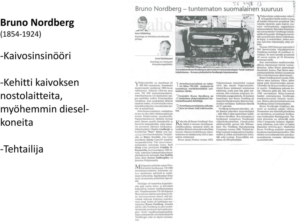 kaivoksen nostolaitteita,