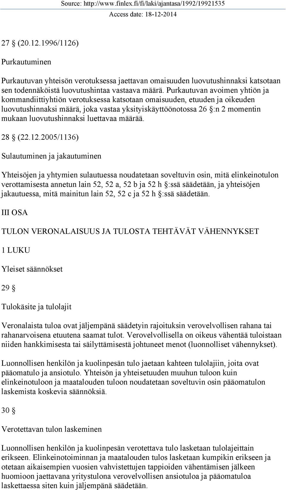 luovutushinnaksi luettavaa määrää. 28 (22.12.