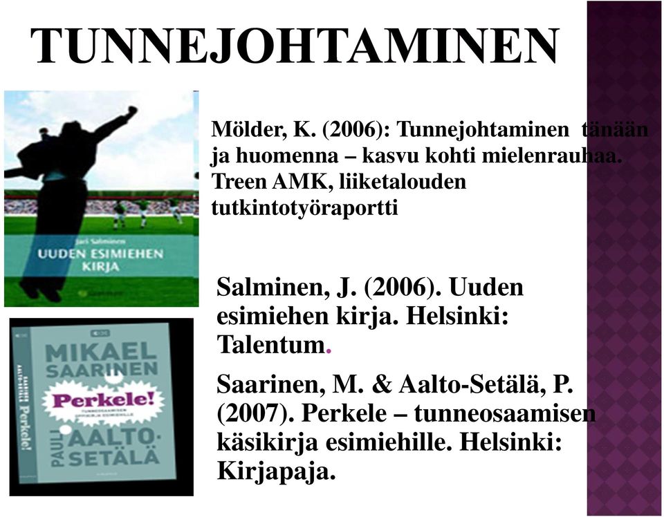 Treen AMK, liiketalouden tutkintotyöraportti Salminen, J. (2006).