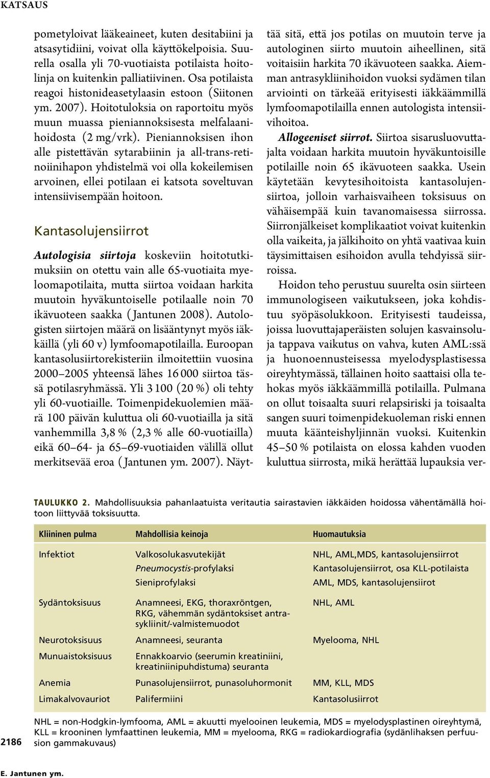 Pieniannoksisen ihon alle pistettävän sytarabiinin ja all-trans-retinoiinihapon yhdistelmä voi olla kokeilemisen arvoinen, ellei potilaan ei katsota soveltuvan intensiivisempään hoitoon.