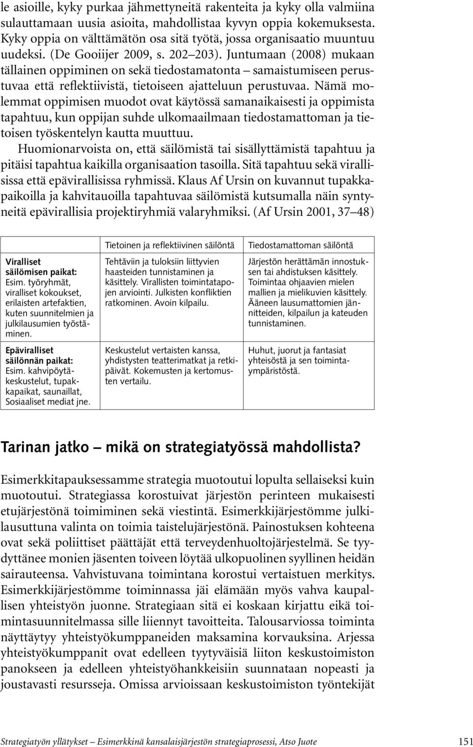 Juntumaan (2008) mukaan tällainen oppiminen on sekä tiedostamatonta samaistumiseen perustuvaa että reflektiivistä, tietoiseen ajatteluun perustuvaa.