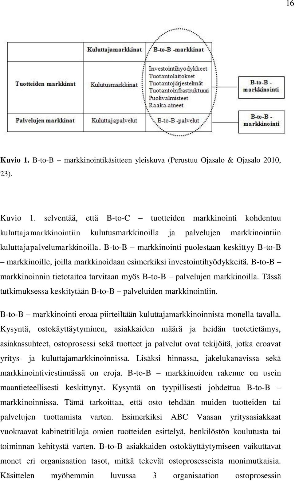 Tässä tutkimuksessa keskitytään B-to-B palveluiden markkinointiin. B-to-B markkinointi eroaa piirteiltään kuluttajamarkkinoinnista monella tavalla.