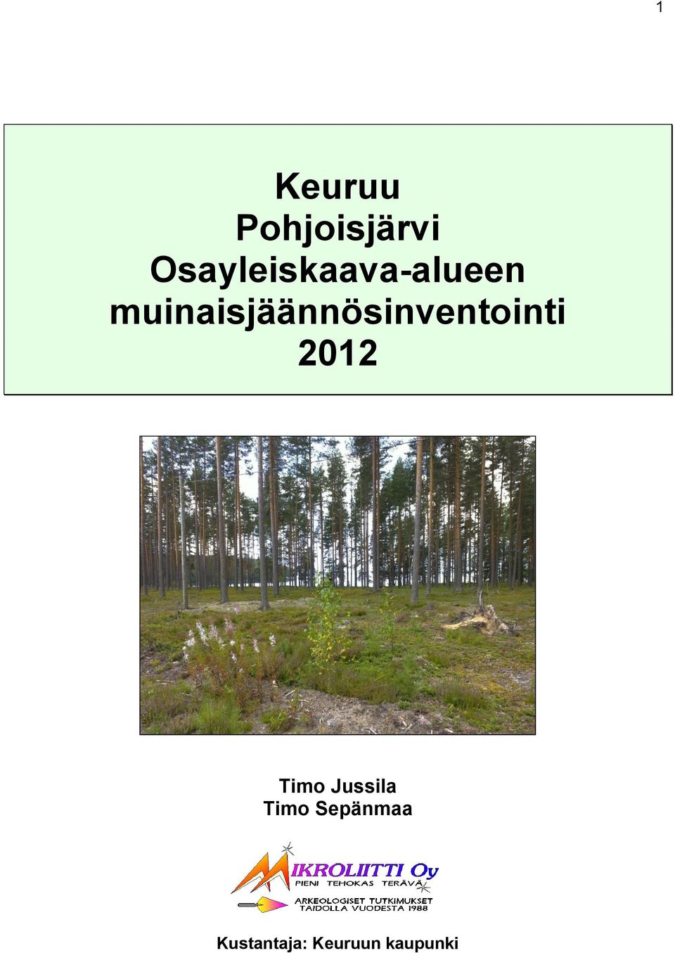 muinaisjäännösinventointi 2012