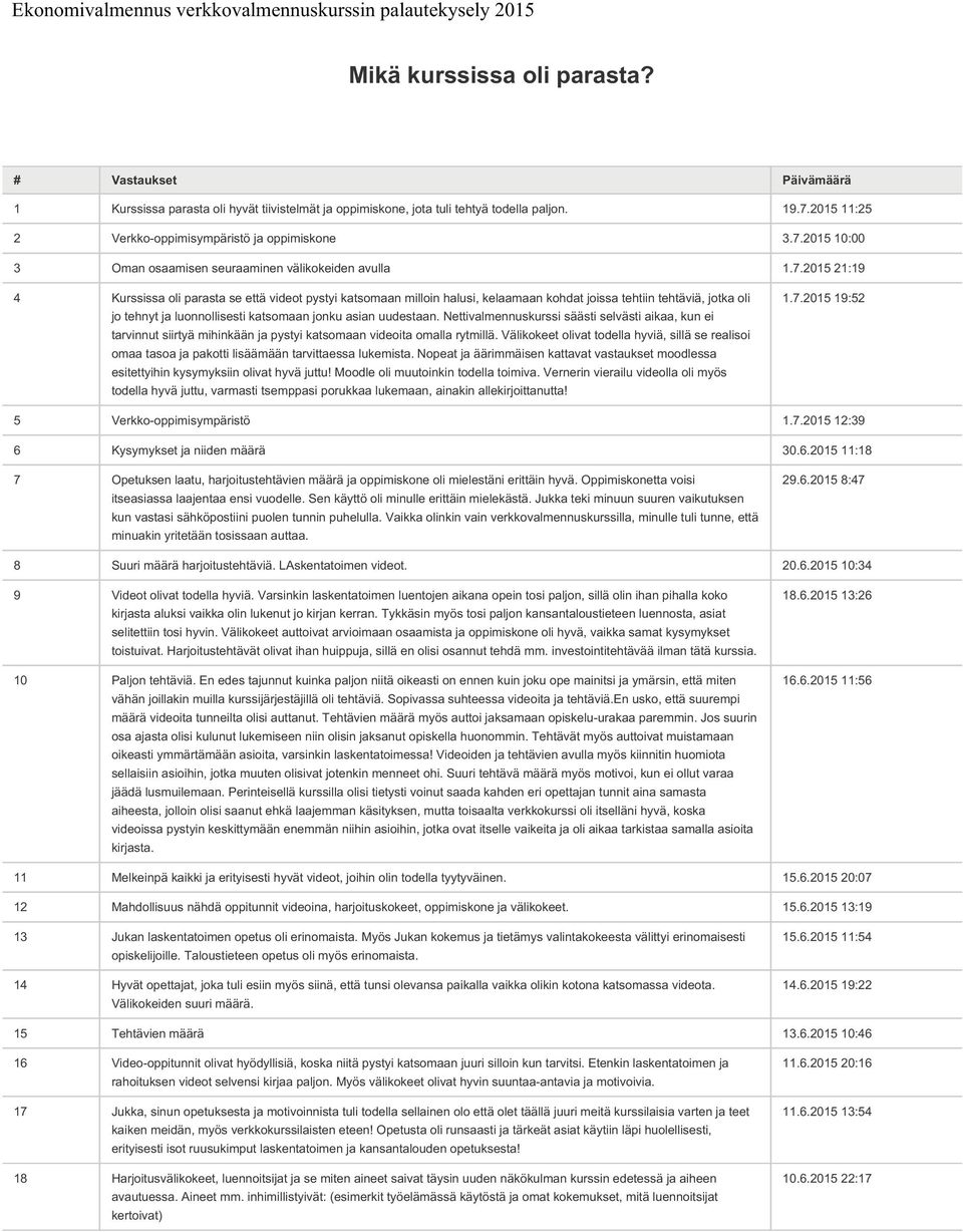 2015 10:00 3 Oman osaamisen seuraaminen välikokeiden avulla 1.7.