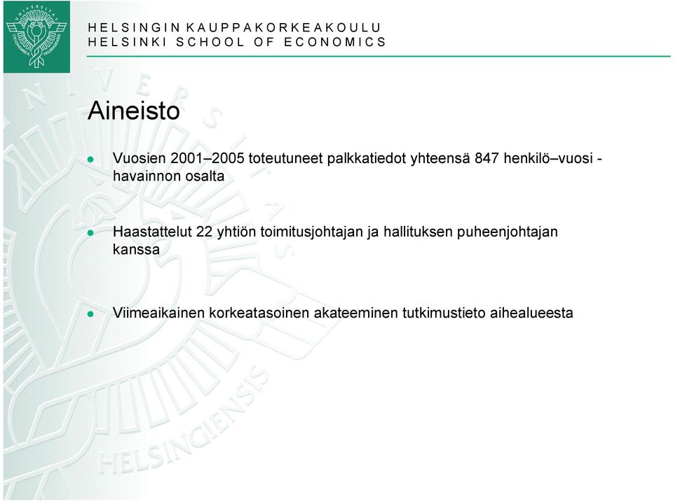 toimitusjohtajan ja hallituksen puheenjohtajan kanssa