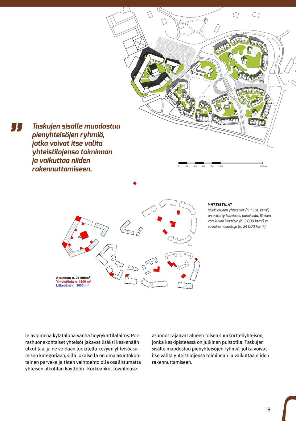 n. 1500 m 2 Liiketiloja n. n. 3000 m 2 le avoimena kylätalona vanha höyrykattilalaitos.