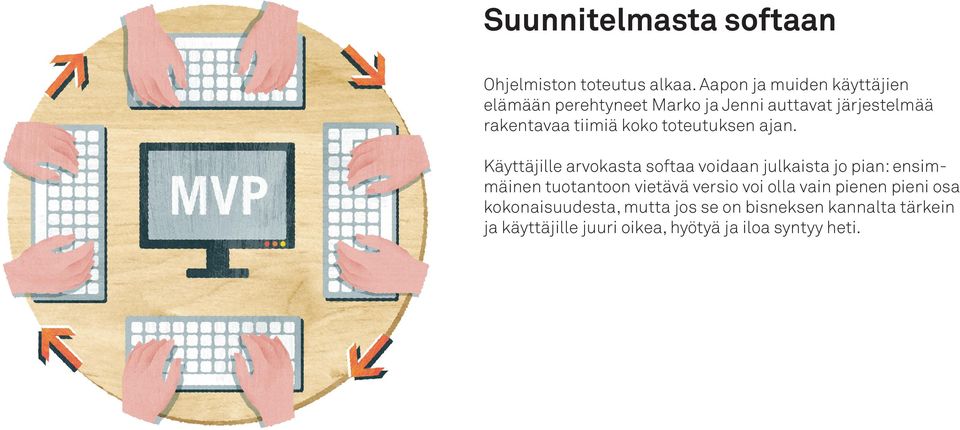 koko toteutuksen ajan.